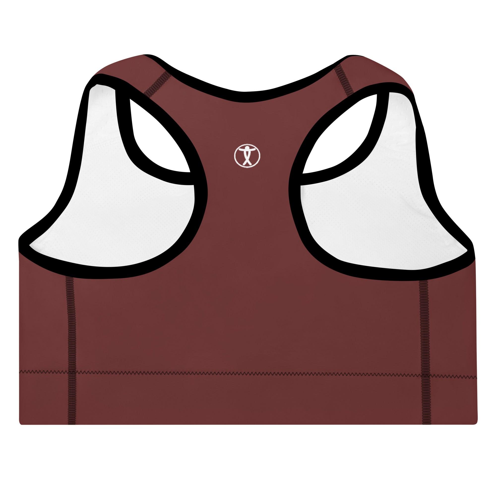 Auburn Red Padded Sports Bra - Funfitti Apparel