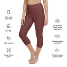 Auburn Red Yoga Capri Leggings - Funfitti Apparel