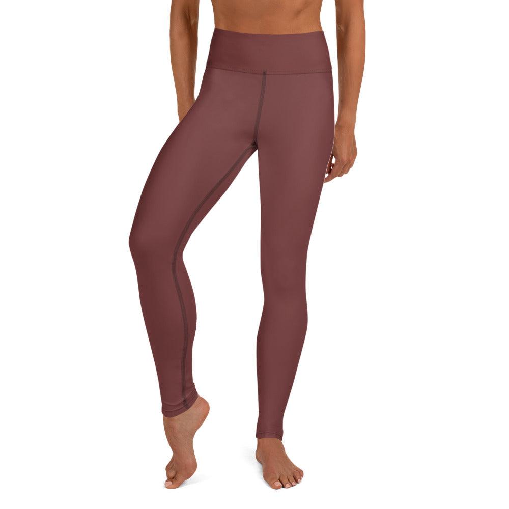 Auburn Red Yoga Leggings - Funfitti Apparel