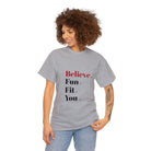 "Believe" Heavy Cotton Tee - Funfitti Apparel