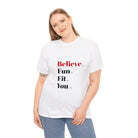 "Believe" Heavy Cotton Tee - Funfitti Apparel