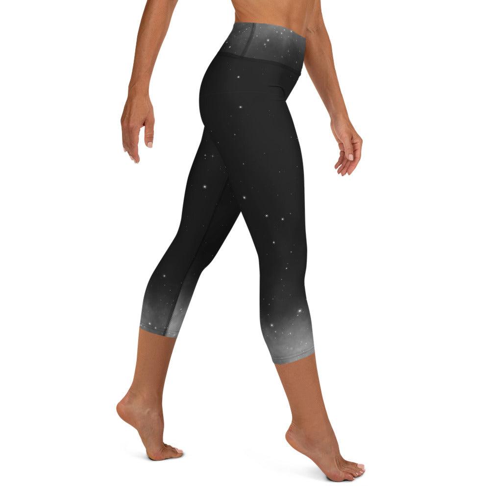 Black Sky Yoga Capri Leggings - Funfitti Apparel