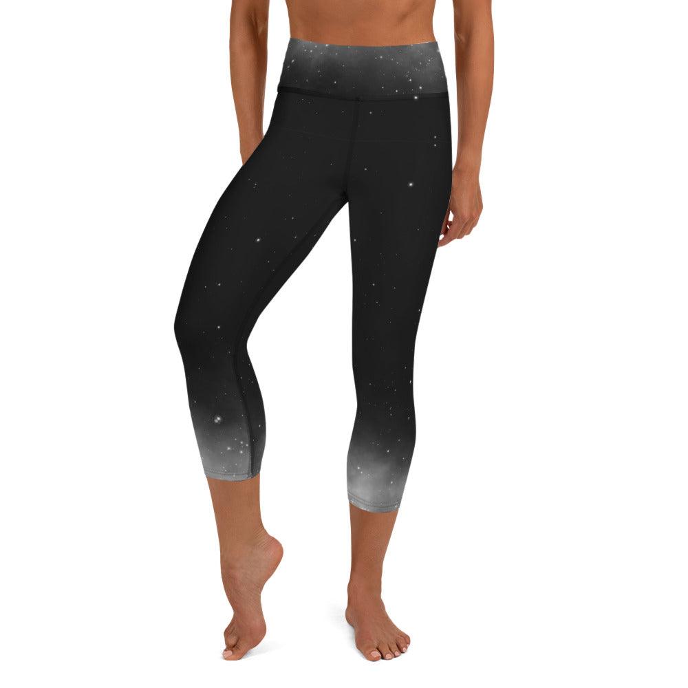 Black Sky Yoga Capri Leggings - Funfitti Apparel