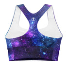 Blue & Purple Galaxy Longline sports bra - Funfitti Apparel