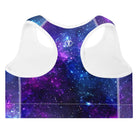 Blue & Purple Galaxy Padded Sports Bra - Funfitti Apparel