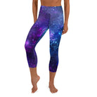 Blue & Purple Galaxy Yoga Capri Leggings - Funfitti Apparel