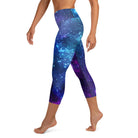 Blue & Purple Galaxy Yoga Capri Leggings - Funfitti Apparel