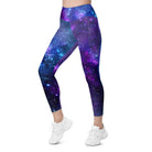 Blue & Purple Leggings with pockets - Funfitti Apparel