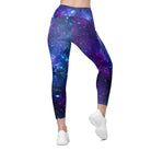 Blue & Purple Leggings with pockets - Funfitti Apparel