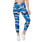 Blue Camo Leggings with pockets - Funfitti Apparel