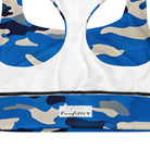 Blue Camo Longline sports bra - Funfitti Apparel