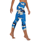 Blue Camo Yoga Capri Leggings - Funfitti Apparel