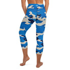 Blue Camo Yoga Capri Leggings - Funfitti Apparel