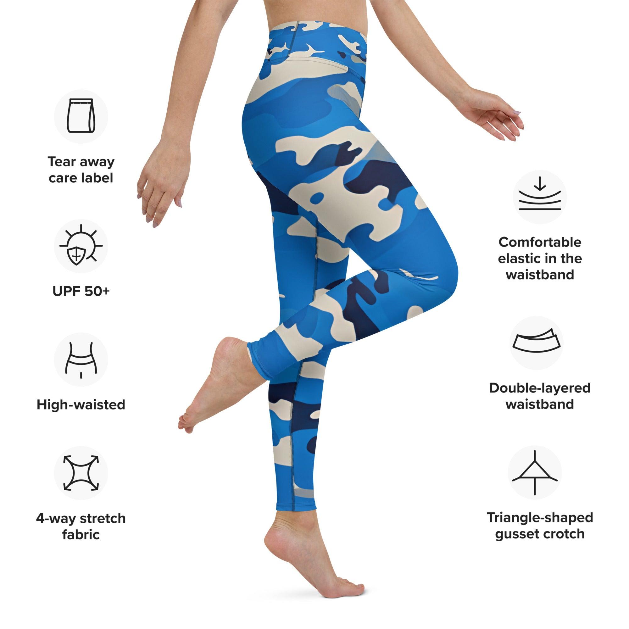 Blue Camo Yoga Leggings - Funfitti Apparel