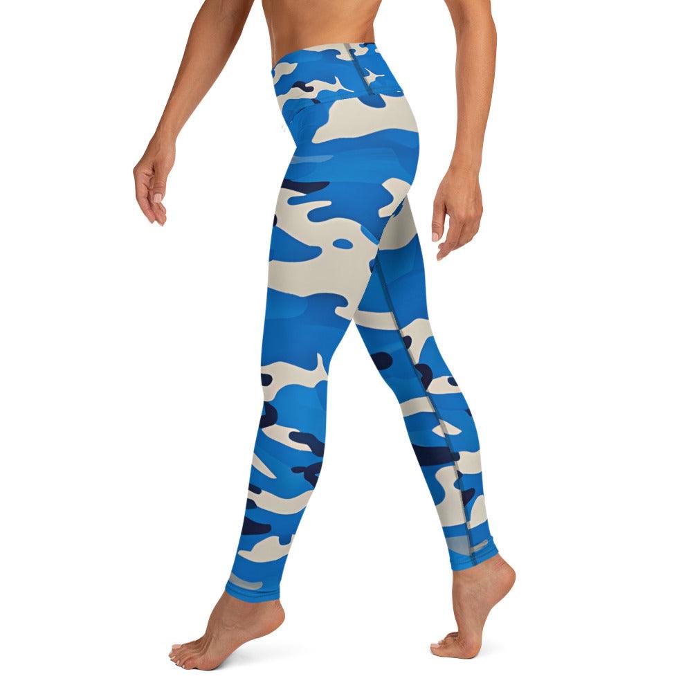 Blue Camo Yoga Leggings - Funfitti Apparel