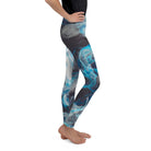 Blue Flames Youth Leggings - Funfitti Apparel