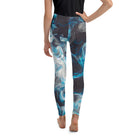 Blue Flames Youth Leggings - Funfitti Apparel