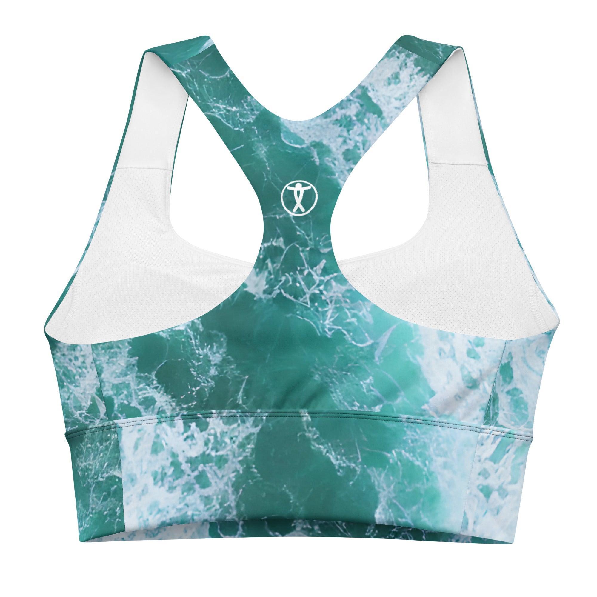 Calming Waters Longline sports bra - Funfitti Apparel