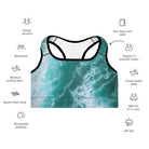 Calming Waters Padded Sports Bra - Funfitti Apparel