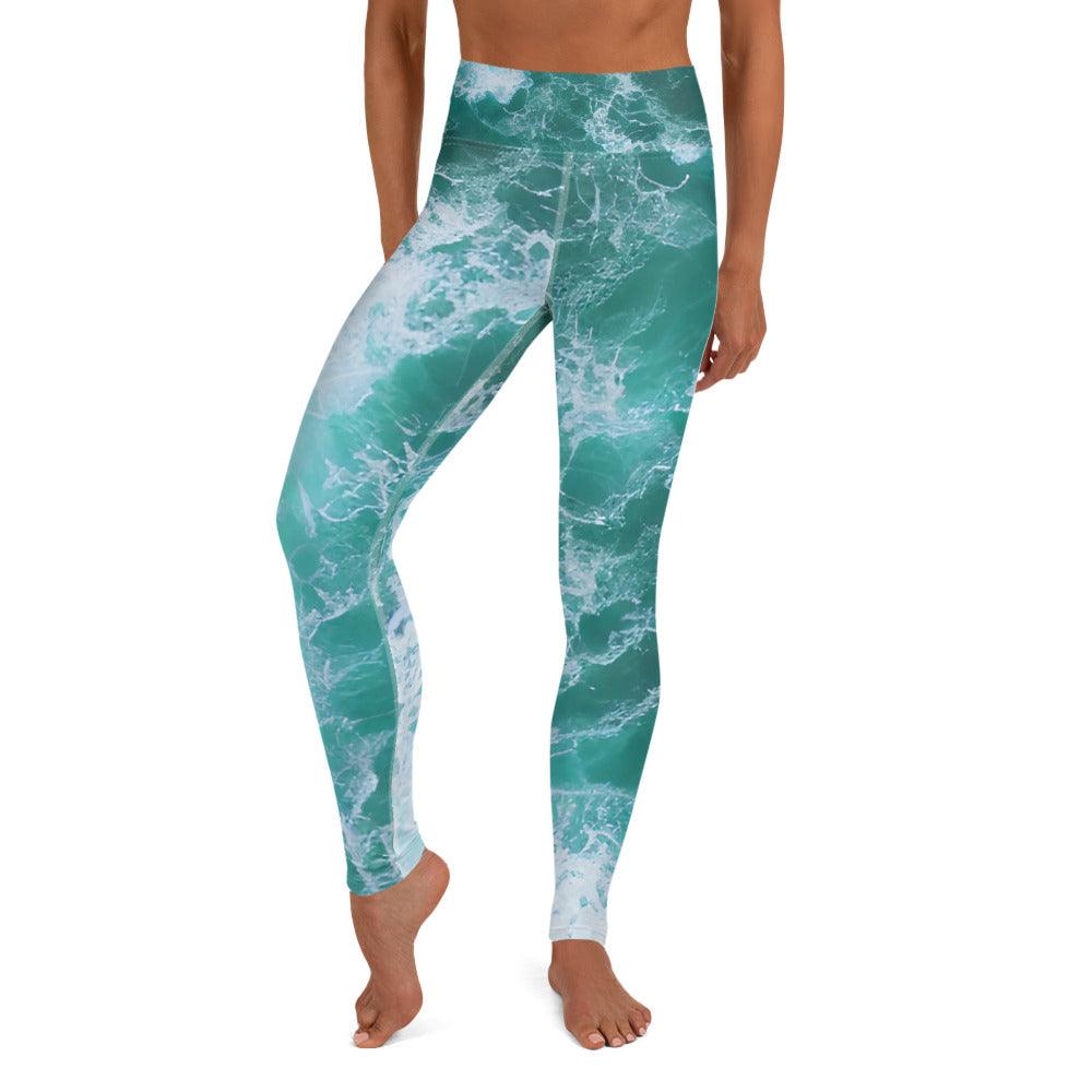 Calming Waters Yoga Leggings - Funfitti Apparel