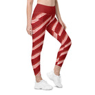 Candy Cane Leggings with pockets - Funfitti Apparel