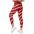 Candy Cane Leggings with pockets - Funfitti Apparel