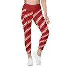 Candy Cane Leggings with pockets - Funfitti Apparel