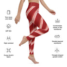 Candy Cane Yoga Leggings - Funfitti Apparel