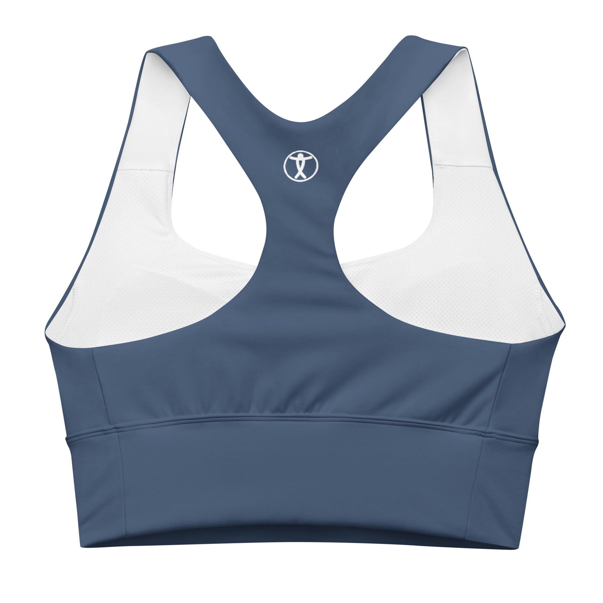 Cello Blue Longline sports bra - Funfitti Apparel