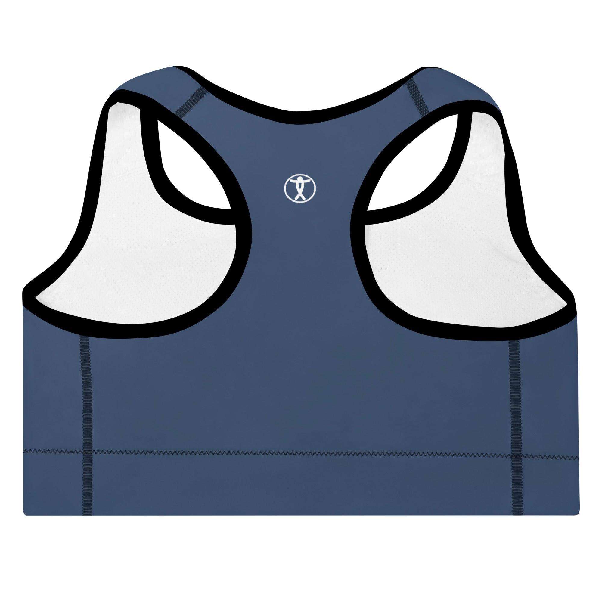 Cello Blue Padded Sports Bra - Funfitti Apparel