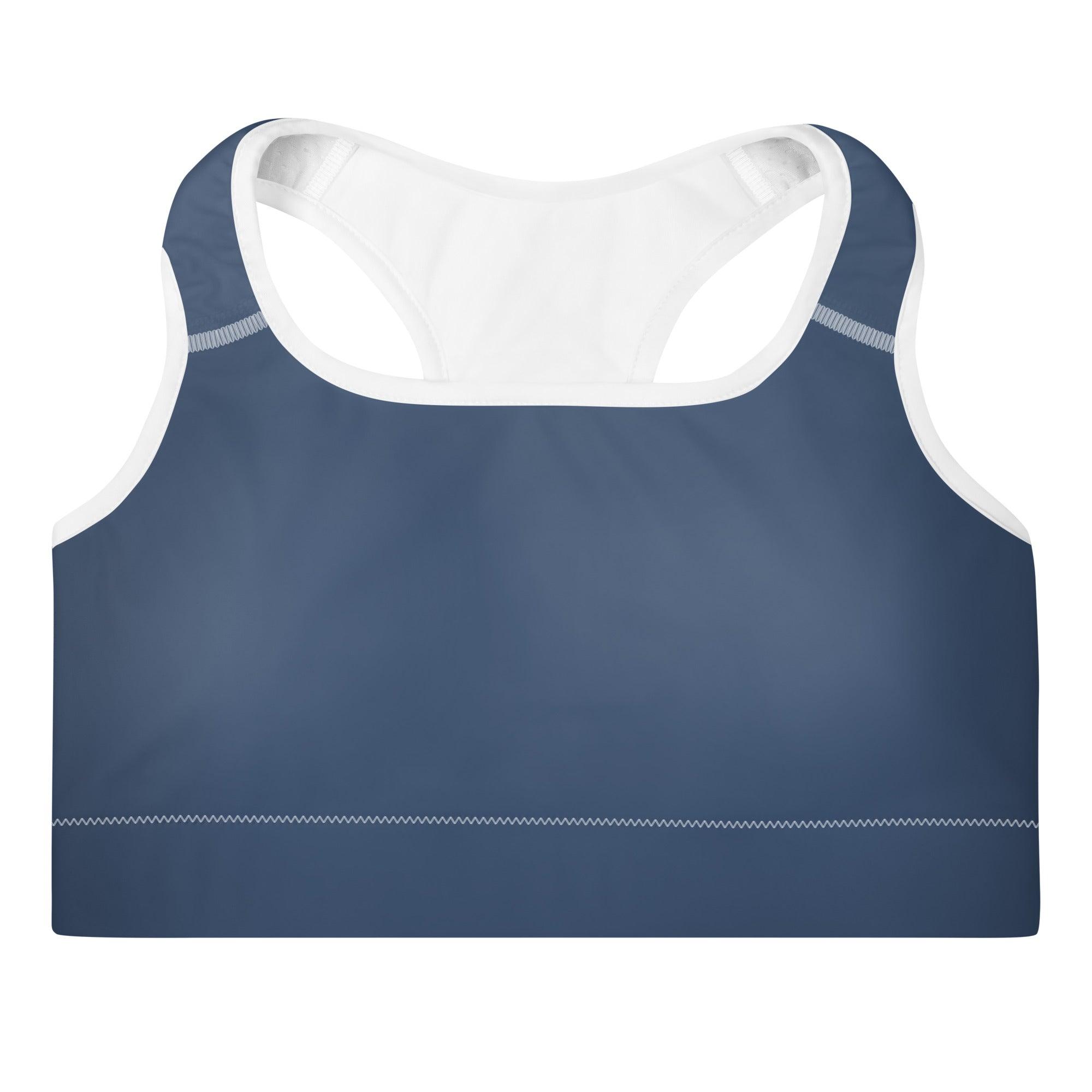 Cello Blue Padded Sports Bra - Funfitti Apparel