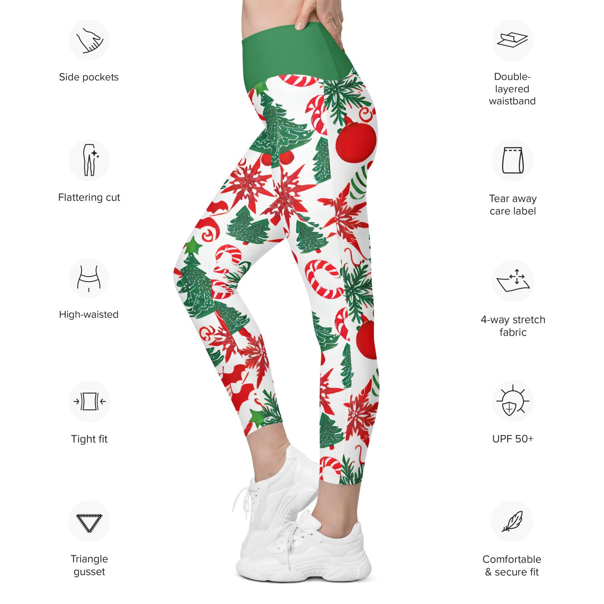 Christmas Tree Leggings with pockets - Funfitti Apparel