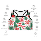 Christmas Tree Padded Sports Bra - Funfitti Apparel