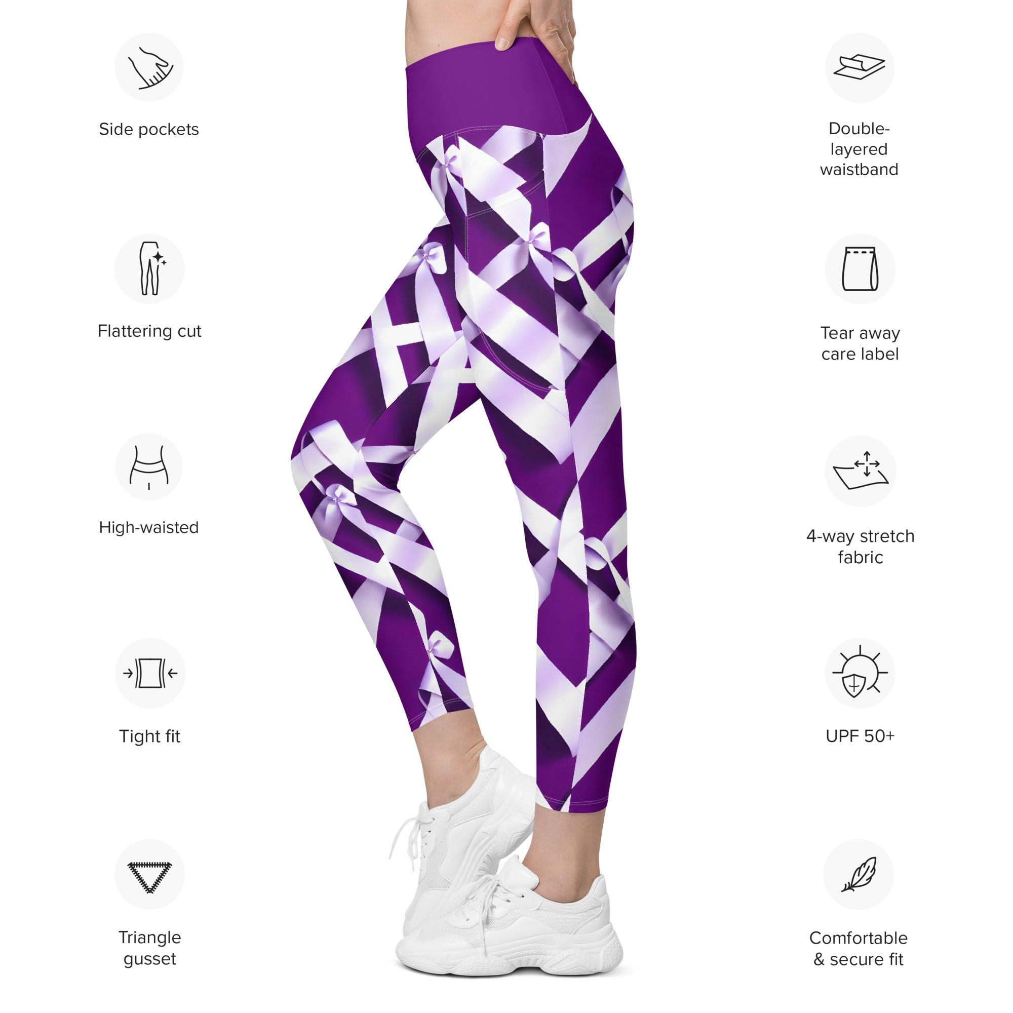 Christmas Wrapping Leggings with pockets - Funfitti Apparel