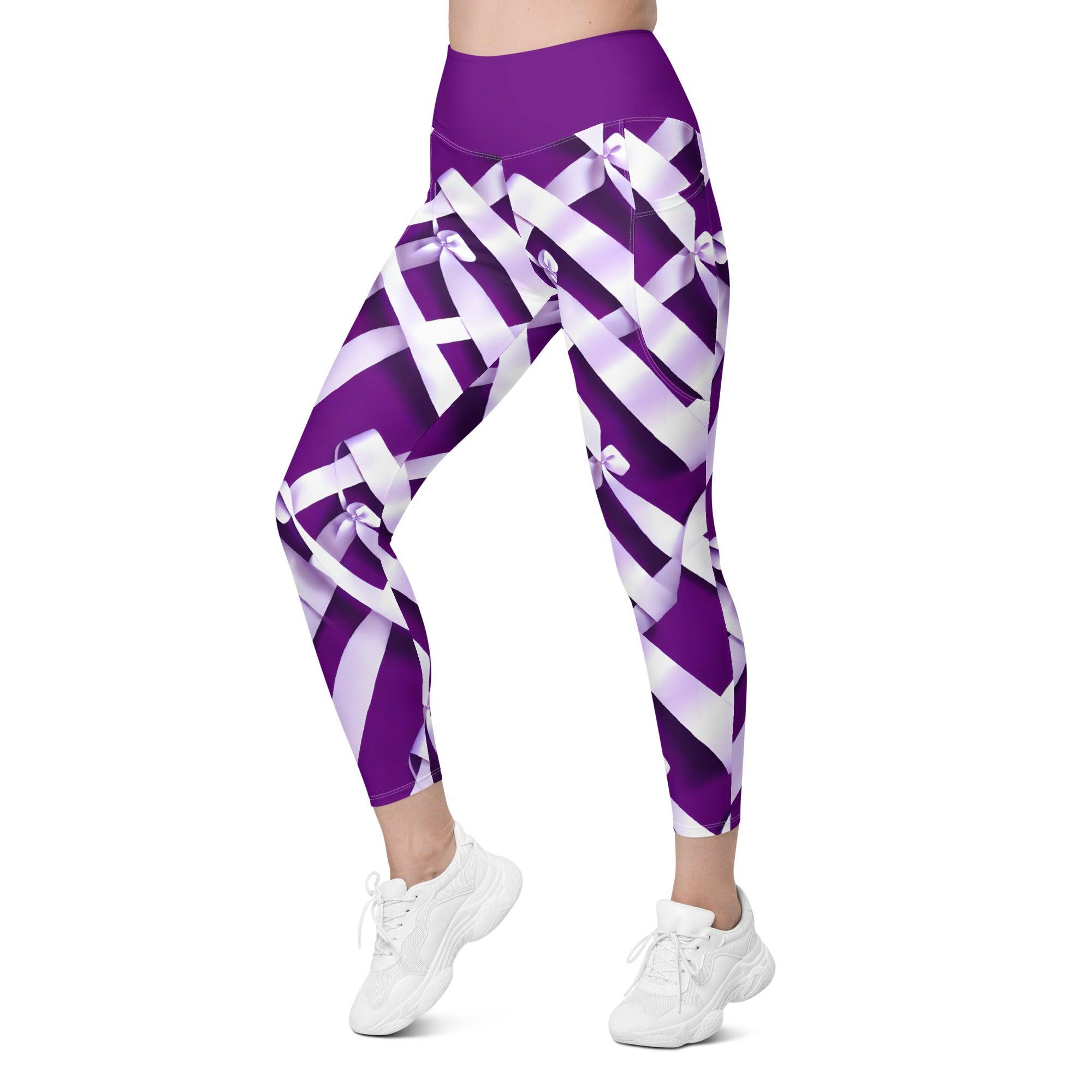 Christmas Wrapping Leggings with pockets - Funfitti Apparel