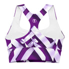 Christmas Wrapping Longline sports bra - Funfitti Apparel