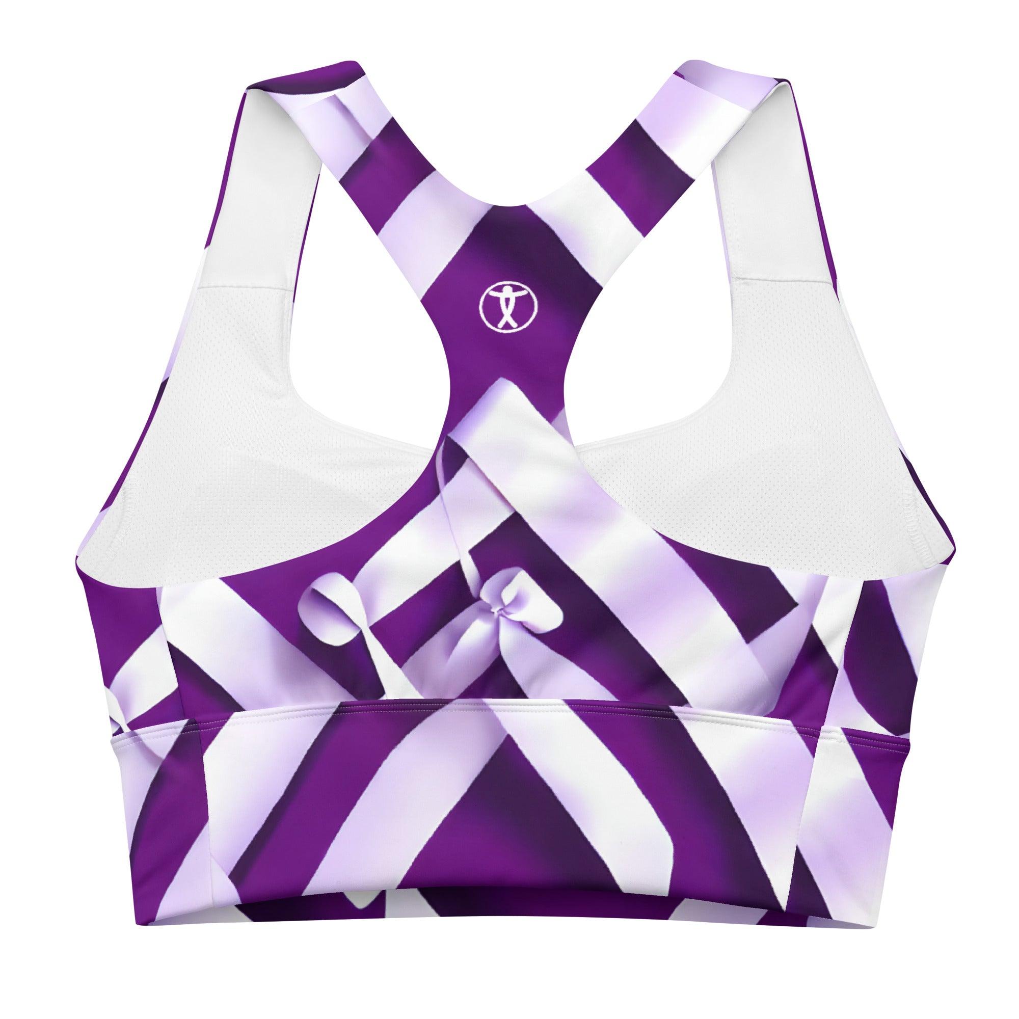 Christmas Wrapping Longline sports bra - Funfitti Apparel