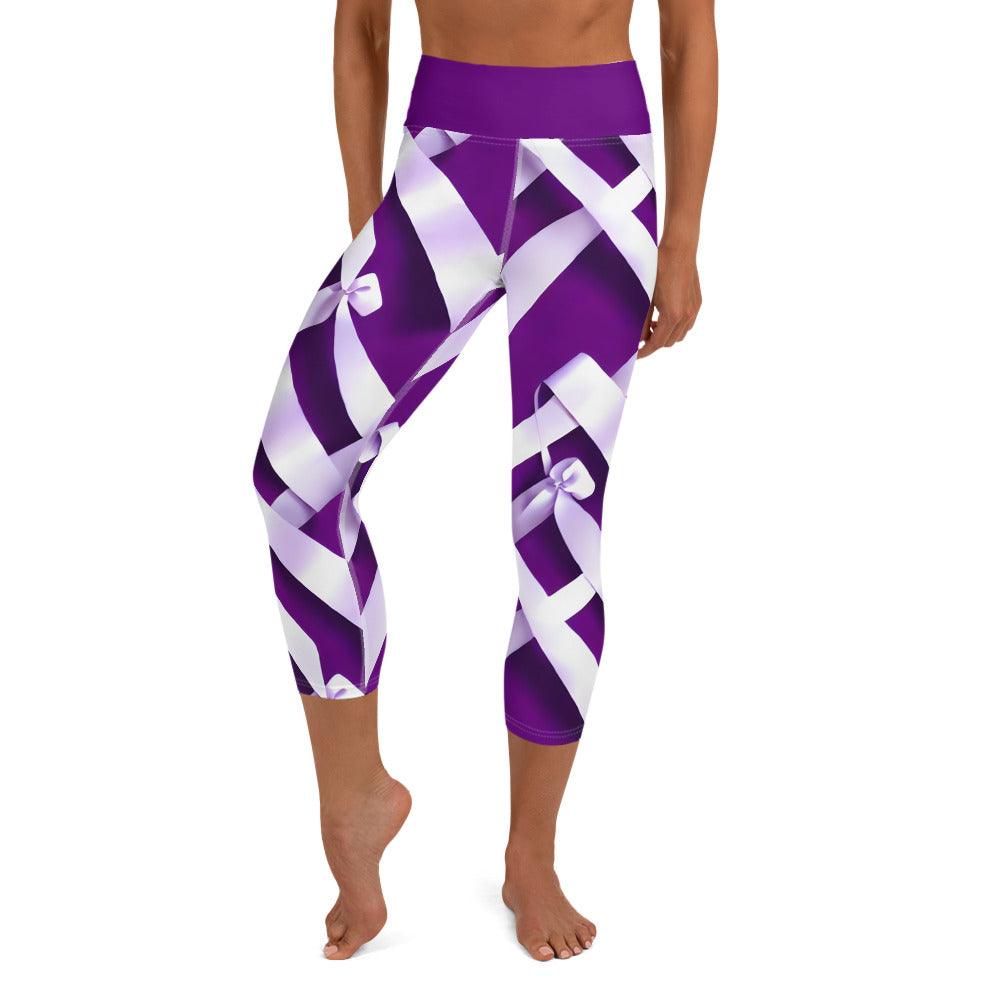 Christmas Wrapping Yoga Capri Leggings - Funfitti Apparel