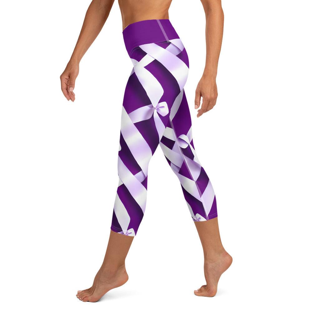 Christmas Wrapping Yoga Capri Leggings - Funfitti Apparel