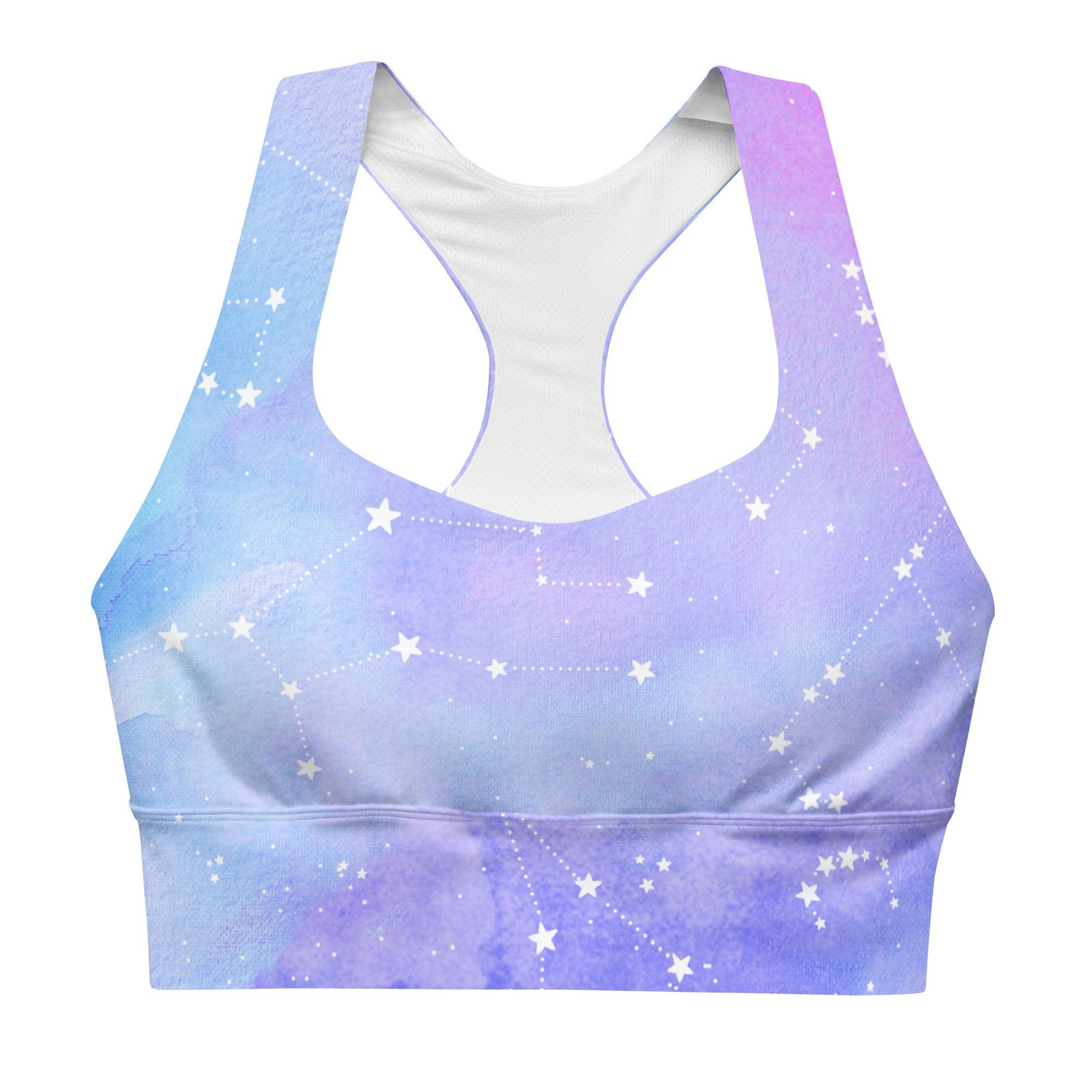 Constellations Longline sports bra - Funfitti Apparel