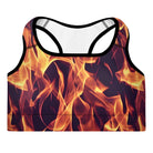 Dancing Flames Padded Sports Bra - Funfitti Apparel