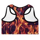 Dancing Flames Padded Sports Bra - Funfitti Apparel