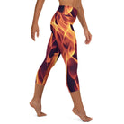 Dancing Flames Yoga Capri Leggings - Funfitti Apparel