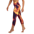 Dancing Flames Yoga Capri Leggings - Funfitti Apparel