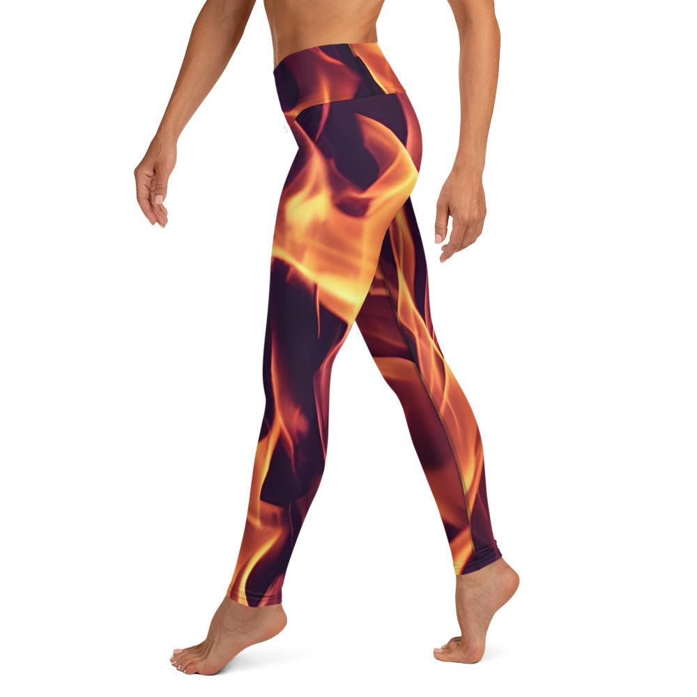 Dancing Flames Yoga Leggings - Funfitti Apparel