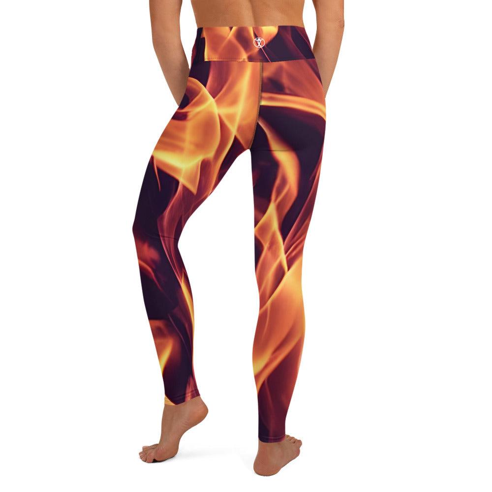 Dancing Flames Yoga Leggings - Funfitti Apparel