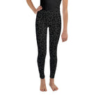 Dark Gray Leopard Youth Leggings - Funfitti Apparel