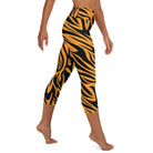 Fierce Orange Tiger Yoga Capri Leggings - Funfitti Apparel