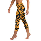 Fierce Orange Tiger Yoga Capri Leggings - Funfitti Apparel