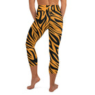 Fierce Orange Tiger Yoga Capri Leggings - Funfitti Apparel